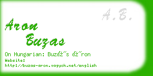 aron buzas business card